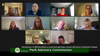 Ann Arbor Park Advisory Commission Meeting 5/17/2022