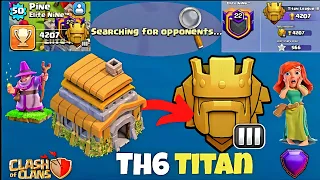 Th6 Titan League-||| Attacks Using Apprentice Warden/Th6 Best Attack/Pushing Strategy#clashofclans