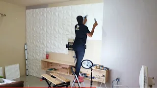 DIY 3D Wall Panel Installation