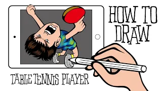 How to draw 🏓Tomokazu Harimoto 張本智和 [Table Tennis Player]