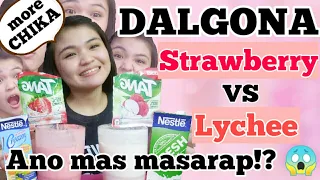 Dalgona Strawberry vs Lychee (TANG) | Ano mas masarap!? | More CHIKA | Emjell Vlogs