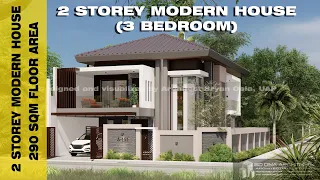 HOUSE DESIGN | MODERN HOUSE | Captivating 2 Storey Modern House (Full 3D Walkthrough animation)
