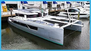 Windelo 50 - The ULTIMATE ELECTRIC Bluewater Catamaran? [Full 4K Tour] Learning the Lines