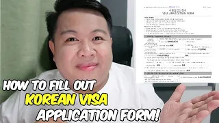 How to fill out Korean Visa Application Form - A step-by-step guide!🇰🇷 | Jm Banquicio