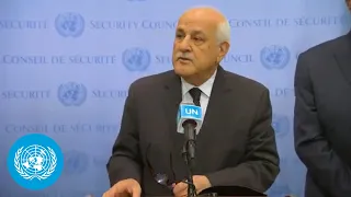 Palestine on Israel/Gaza - Security Council Media Stakeout (8 October 2023) | United Nations