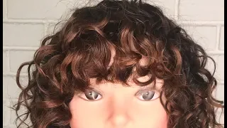 How to cut Curly Bangs