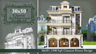 30X50 Feet Classical House with Lots of Indoor Green Areas | 1500 sqft | 9X15 meter House | ID-137