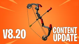 NEW BOOM BOW GAMEPLAY! New Fortnite Explosive Bow! Arena Bug Fixes! V820 CONTENT UPDATE NOTES