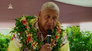 Fijian Prime Minister hands over school materials to Kavala Bay Primary School