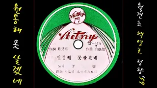 원통해 못 살겠네 1957 정 향