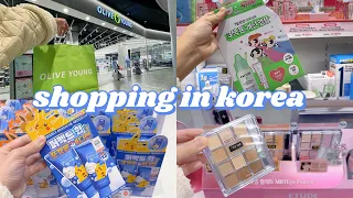 shopping in Korea vlog 🇰🇷 skincare & makeup haul 🩵 new season new makeup products 올영세일