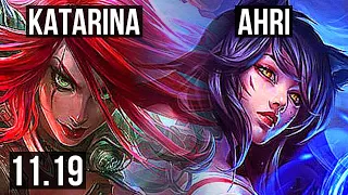 KATARINA vs AHRI (MID) | 11/0/2, Legendary, 1.5M mastery, 500+ games | NA Master | v11.19