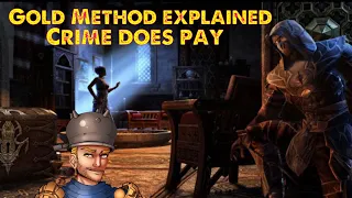 ESO Gold Method Explained "Crime" 30k-70k gold per hour no DLC's needed (Elder Scrolls Online 2022)