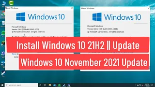Install Windows 10 21H2 Update || Windows 10 November 2021 Update