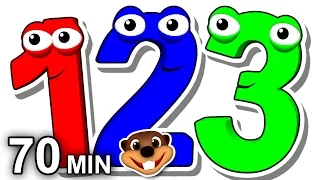 "Counting 123s" Learn Numbers & More | Baby Beavers 70 Min HD Animation, Preschool Teacher