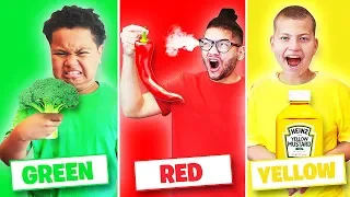 Eating Only ONE Color of Food for 24 Hours! (Rainbow Food Challenge)