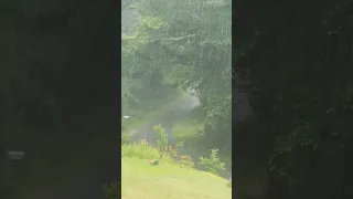 Pouring rain in the Appalachian mountains