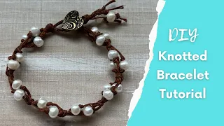 ✨ How to make a knotted waxed linen bracelet ✨ Make this CUTE nest bracelet using very few tools. ✨