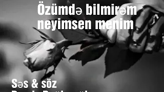 Özümdə bilmirəm kimsən,  neçisen.  Pərviz Dağlaroğlu