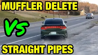 Dodge Charger Scat Pack 6.4L HEMI: MUFFLER DELETE Vs STRAIGHT PIPES!