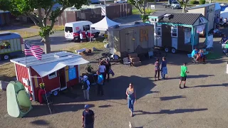 #7 LIVE Drone View of Tiny Houses at TinyFest California