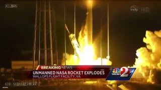 NASA's unmanned Antares rocket blows up seconds after liftoff