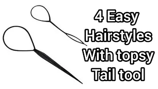 4 Easy HairStyles with Topsy Tail, Amazing Tricky HairStyling Tool || Accessories for Hairs #hair