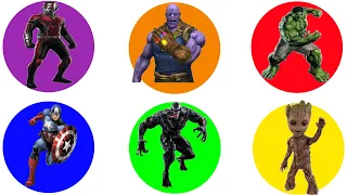 Super Hero Avengers, Venom, Capten Amerika, Ant Man, Thanos, Hulk, Groot