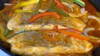 STEW SALMON IN SAUCE || HOW TO MAKE FISH|| SALMON AND GRITS CARIBBEAN STYLE