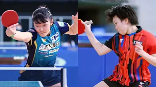 2023年全日本卓球｜ジュニア女子決勝｜張本美和 対 小塩悠菜