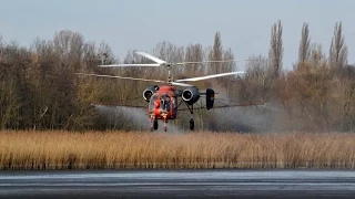 Kamov Ka-26 fish pond disinfection near Öreglak, Hungary