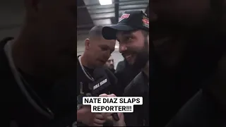 NATE DIAZ SLAPS REPORTER!!! Full Send!