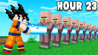 I Trained Like GOKU For 24 Hours In Minecraft!