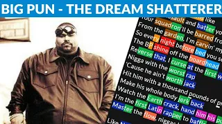 Big Pun - The Dream Shatterer | Lyrics, Rhymes Highlighted | 1st verse