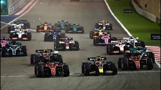 Bahrain GP 2022, Lap 1 start, Turn 1 Grandstand #f1