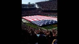 Pre-game flag and National Anthem - Soldier Field, September 11, 2011