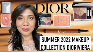 DIOR Summer 2022 Diorriviera Collection (partial): Riviera quint, nail lacquer, eyeliner on tan skin