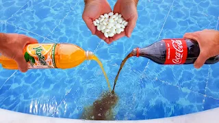 Experiment !! UNDERWATER vs Cola, Fanta, Pepsi, Yedigün and Mentos