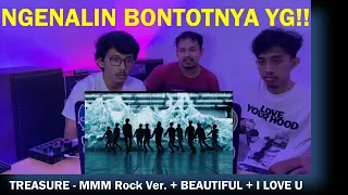 TREASURE - MMM ROCK VERS. + BEAUTIFUL + I LOVE YOU (REACTION) | ASLII "BARUUU" NIH DARI YG!!