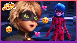 Every Time Cat Noir Crushes on Ladybug 😍 Miraculous: Ladybug & Cat Noir, The Movie | Netflix