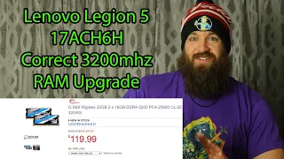 Lenovo Legion 5 Ram Upgrade 32gb 3200mhz at Correct Speed!