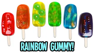 How to Make Rainbow Gummy Candy Filled Popsicles | Fun & Easy DIY Jello Desserts!