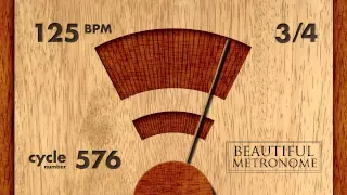 125 BPM 3/4 Wood Metronome HD