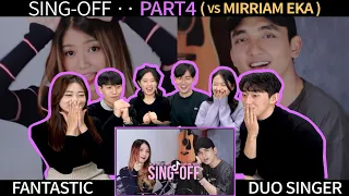 [Reaction] SING-OFF TIKTOK SONGS Part4 IV 🇮🇩🇰🇷  (Gratata, To The Bone, Bruno Mars) vs Mirriam Eka