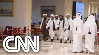 Talibã cumpre primeiro compromisso oficial diplomático no Catar | CNN PRIME TIME