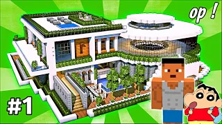 SHINCHAN Made An ULTIMATE MODERN HOUSE In Minecraft