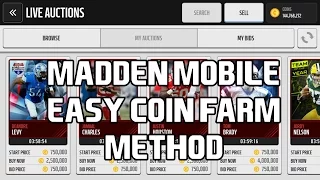 Madden NFL Mobile 16 Easy Coins Method - Madden NFL Mobile Coin Farming