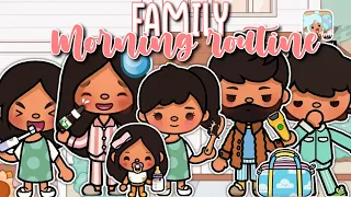 ☀️ Morning routine in the *NEW BIG FAMILY HOME*🏡 || toca boca FAMILY ROLEPLAY *voiced* 🔊