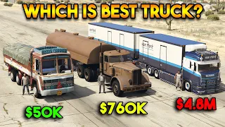 GTA 5 : FRANKLIN VS MICHAEL VS TREVOR (WHICH IS BEST TRUCK?)