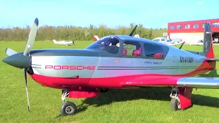 PORSCHE MOONEY Special Sound Start Up Take Off and FlyBy at Bienenfarm Airfield